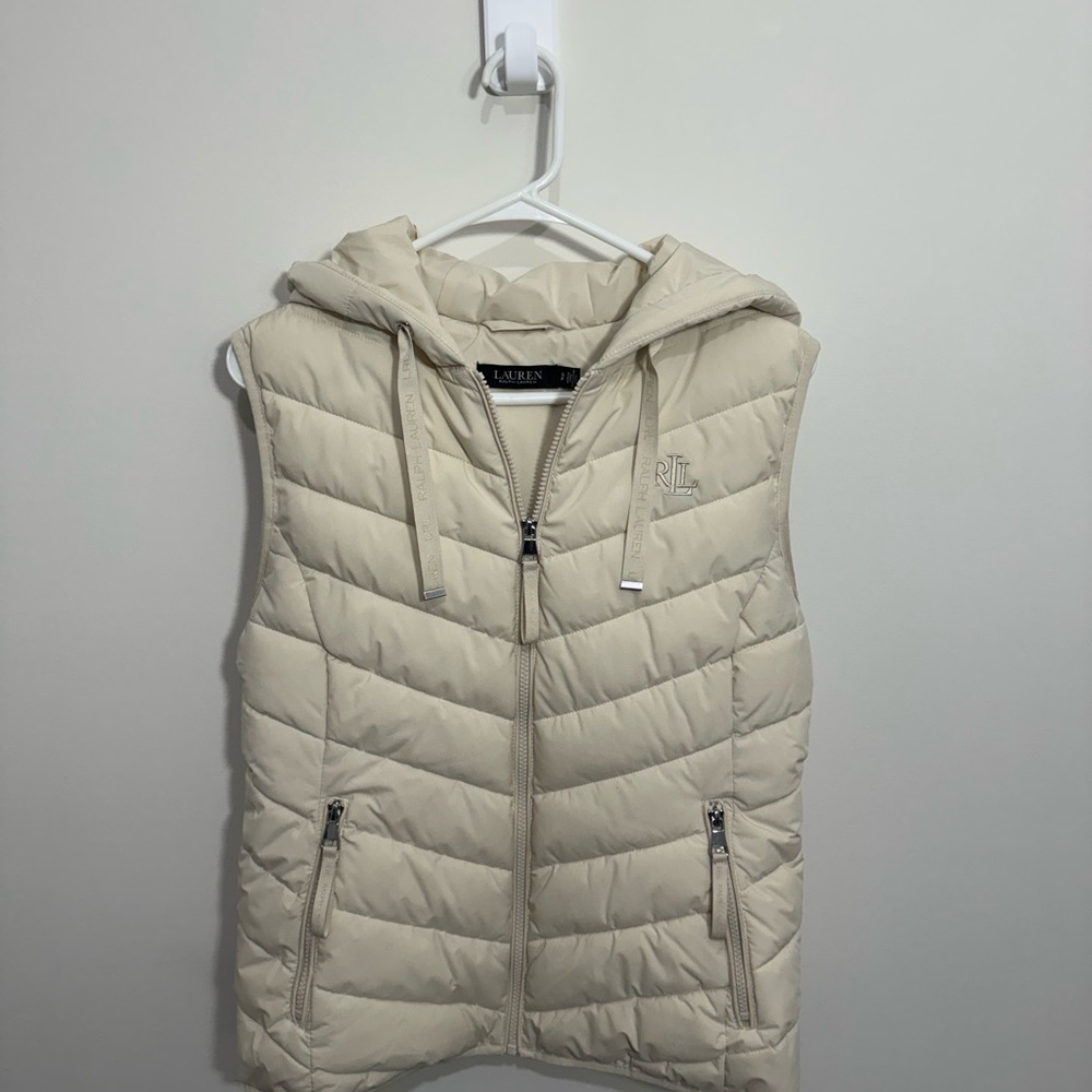 Ralph Lauren Cream Puffer Vest